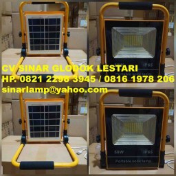 Lampu Sorot Portable Solar Lamp 50 watt Tenaga Surya